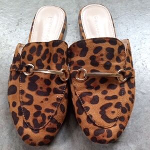 Musshoe Leopard Animal Print Slip On Pointed Toe Women's Flats 7